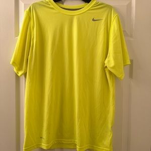 Nike Dri Fity yellow shirt